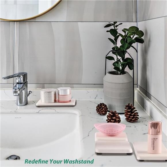 Set of 4 Water Absorbent Diatomite Tray, diatomaceous Earth Kitchen soap Dish - Picture 5 of 7